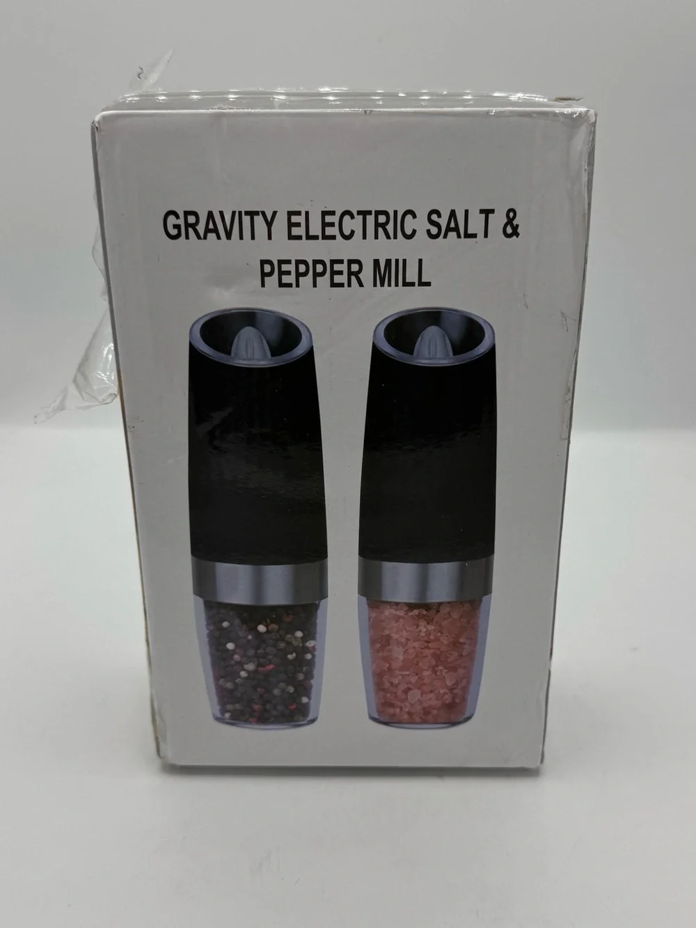SALT & PEPPER MILL ELECTRIC GRAVITY SLEEK BLACK & SILVER NIB